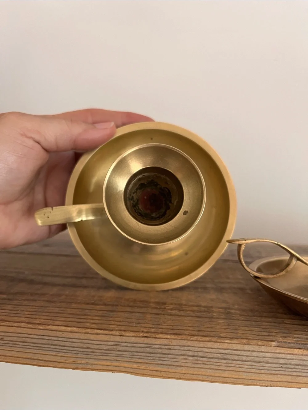 Brass Chamberstick Candle Holders - Pair